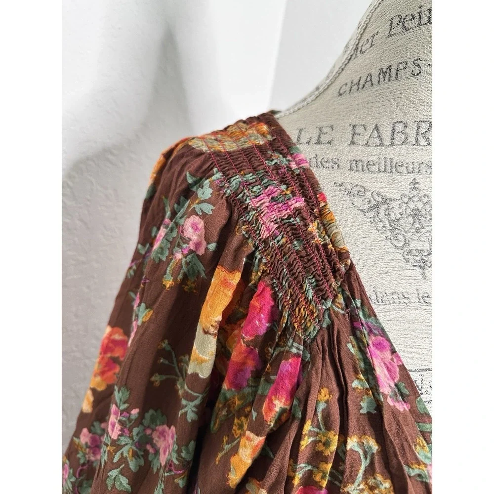 Free People Beck Floral Babydoll Minidress‎ Relaxed Boho Cottagecore